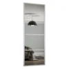 Ellipse Sliding Wardrobe Door 4 Panel Mirror With Aluminium Frame (W)610mm
