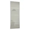 Ellipse Sliding Wardrobe Door 4 Panel Arctic White Glass With Aluminium Frame (W)914mm
