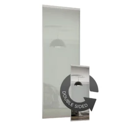 Duo Sliding Wardrobe Door Arctic White Glass / Mirror With Aluminium Frame (W)914mm