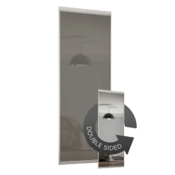 Duo Sliding Wardrobe Door Cappuccino Glass / Mirror With Aluminium Frame (W)762mm
