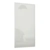 Loft Sliding Wardrobe Door Arctic White Glass With Silver Frame (W)762mm