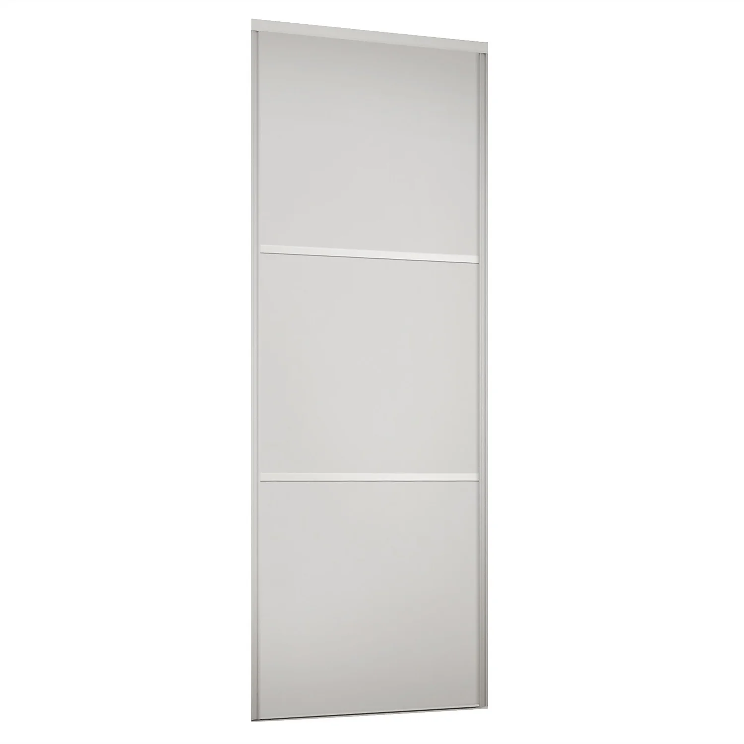 Linear Sliding Wardrobe Door 3 Panel White With White Frame (W)610mm