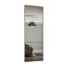 Linear Sliding Wardrobe Door 3 Panel Mirror With Oak Frame (W)762mm