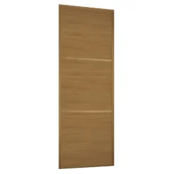 Linear Sliding Wardrobe Door 3 Panel Oak With Oak Frame (W)762mm