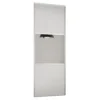 Linear Sliding Wardrobe Door 3 Panel White / Mirror With White Frame (W)914mm