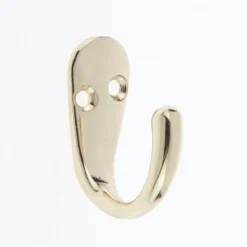 Basic Single Robe Hook - Polished Brass