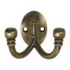 Ball End Double Robe Hook - Antique Brass