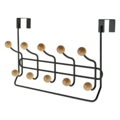 None Wooden Ball With Towel Bar Coat Hook