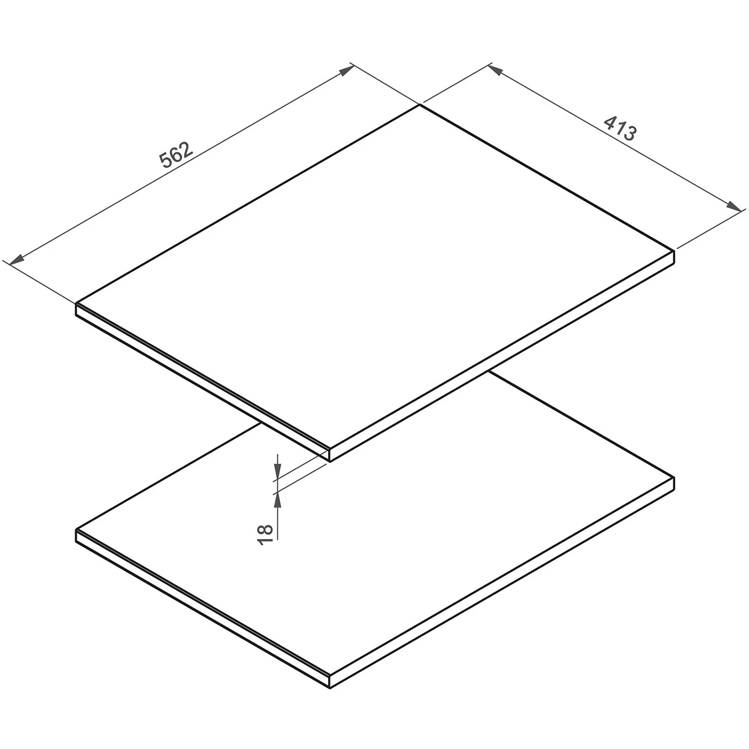House Beautiful Fitted Bedroom Single Wardrobe Shelf - Grey X 2 - Image 2