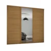 Shaker 3 Door Sliding Wardrobe Kit Oak Panel / Mirror With Oak Frame (W)1680 X (H)2260mm