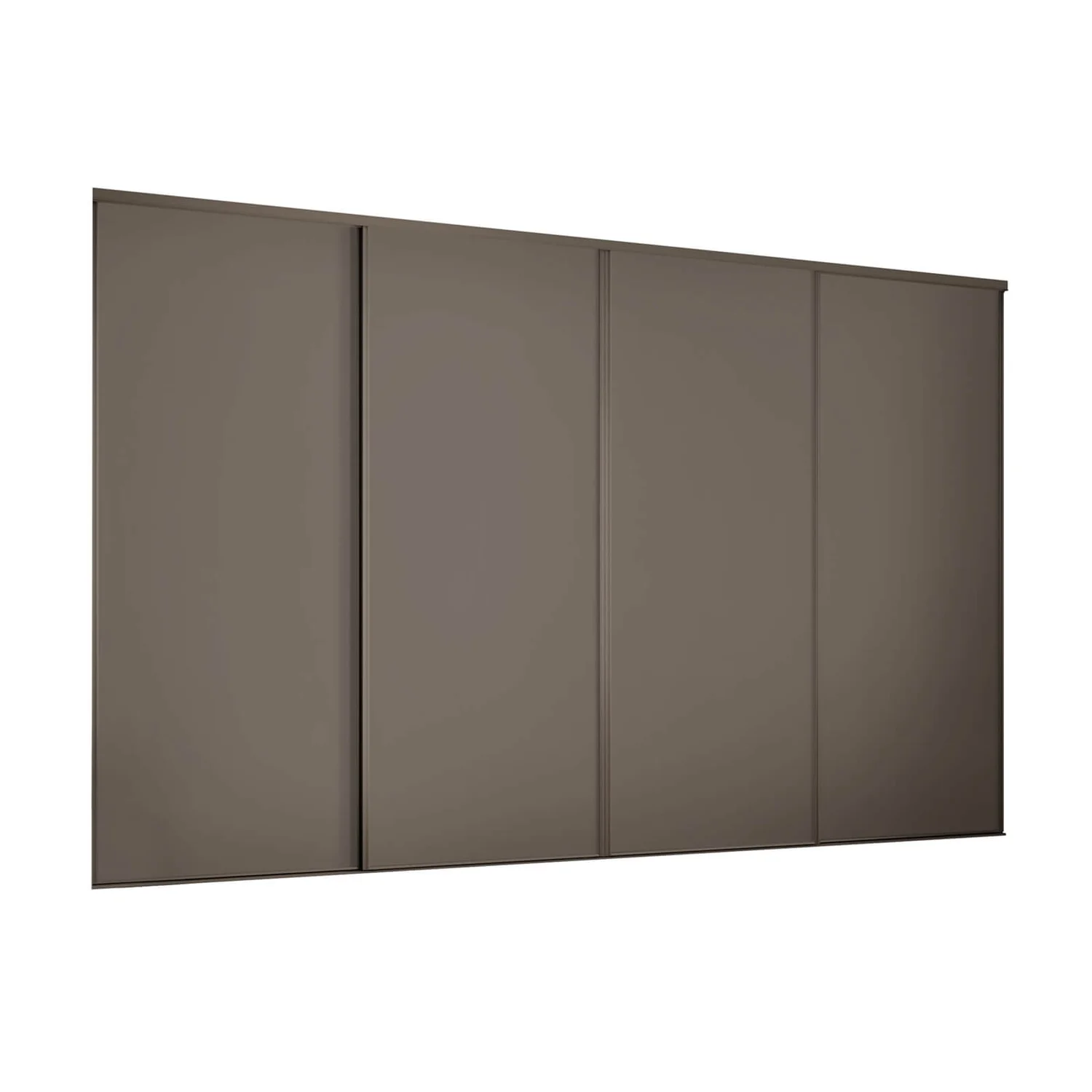 Classic 4 Door Sliding Wardrobe Kit Stone Grey Panel (W)2370 X (H)2260mm