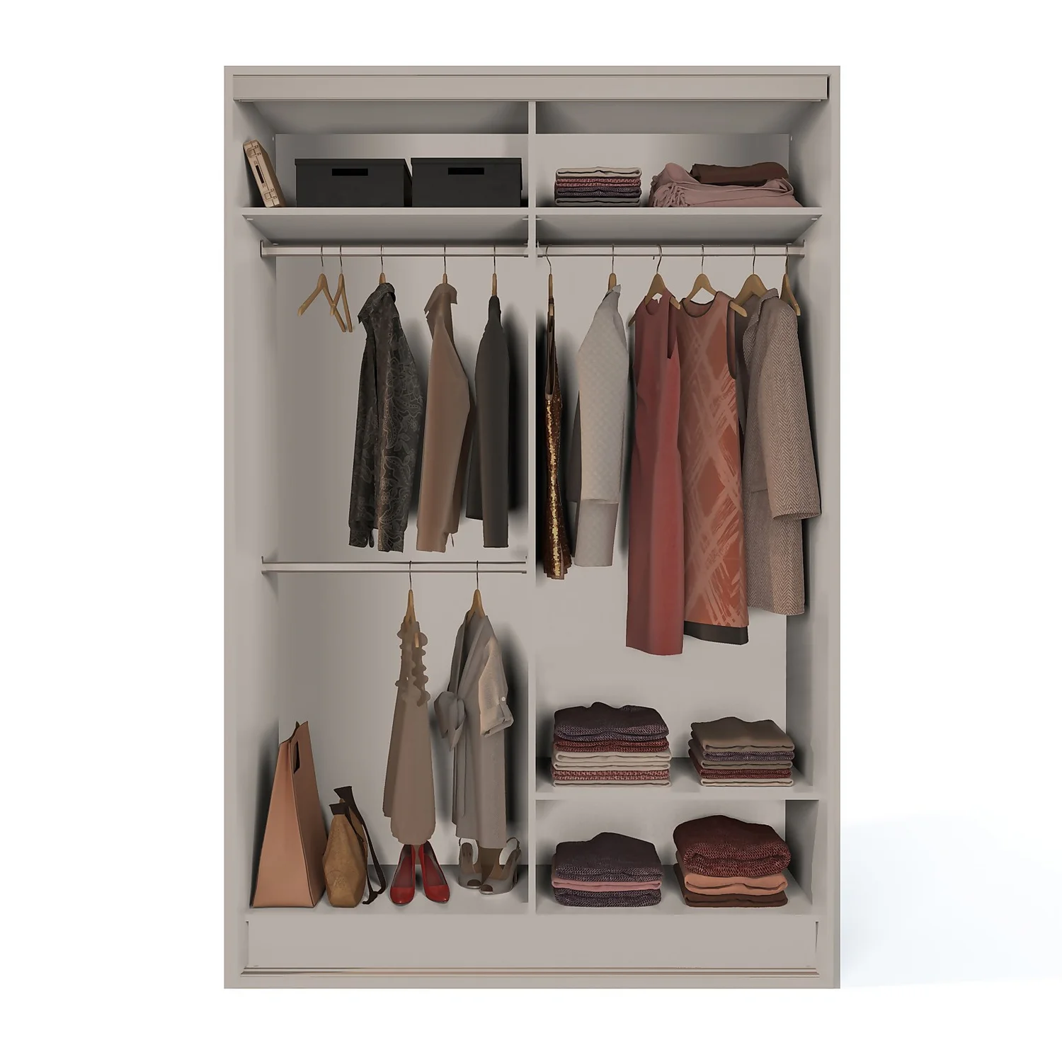 Cashmere Freestanding Sliding Wardrobe With Interiors (W)1530mm - Image 3