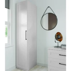 Fitted Bedroom Shaker Single Wardrobe - Grey