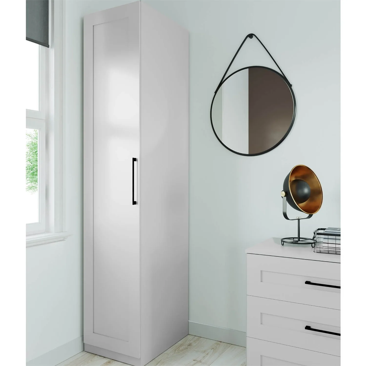 Fitted Bedroom Shaker Single Wardrobe - Grey