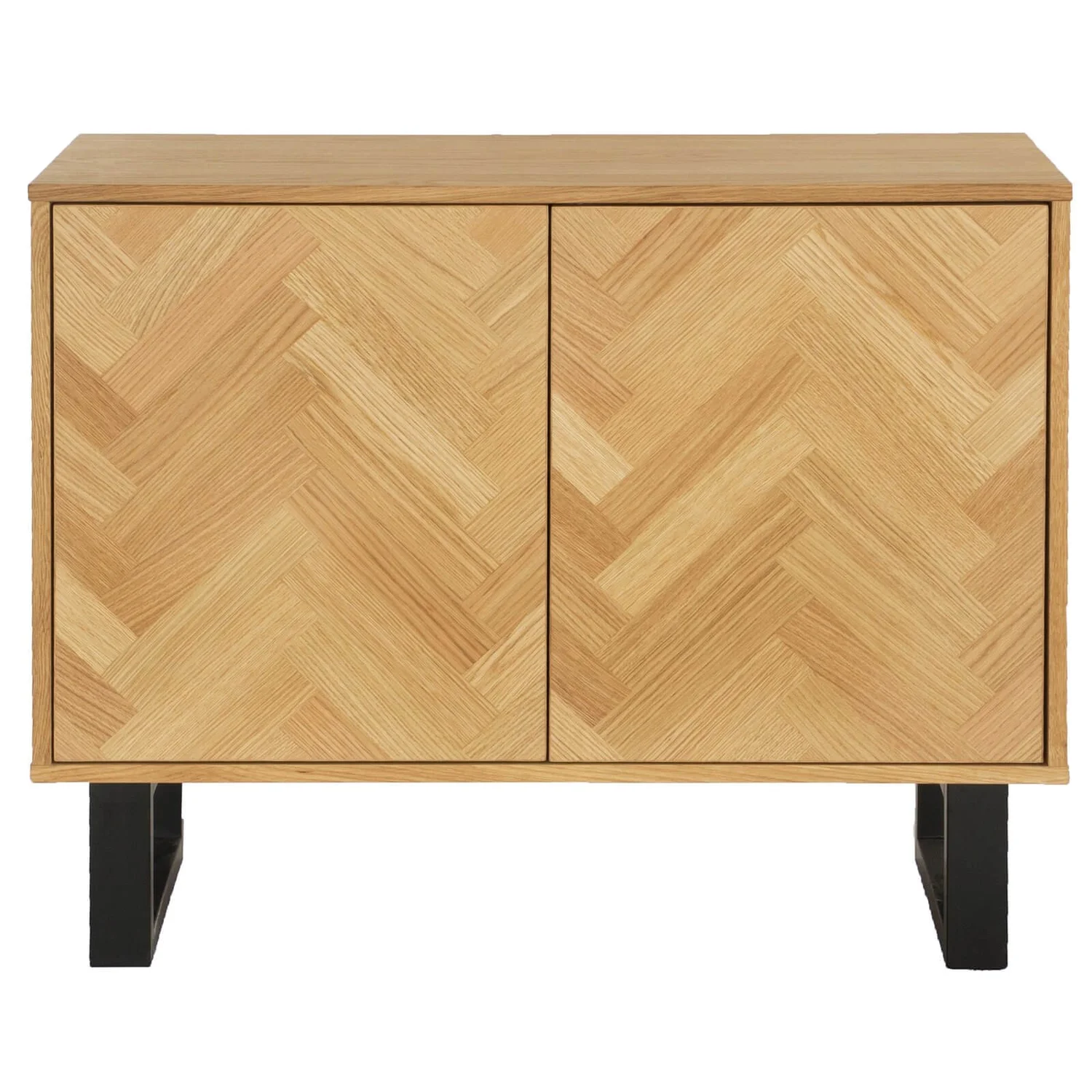 Skelby Herringbone Oak Sideboard - Image 4