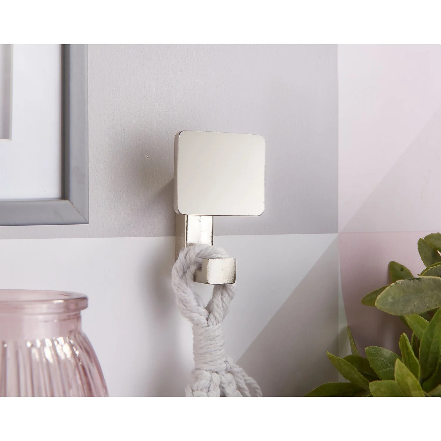 Square Back Hook - Satin Nickel - Image 3