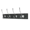 4 Victorian Chrome Hooks On Black Bloc Board
