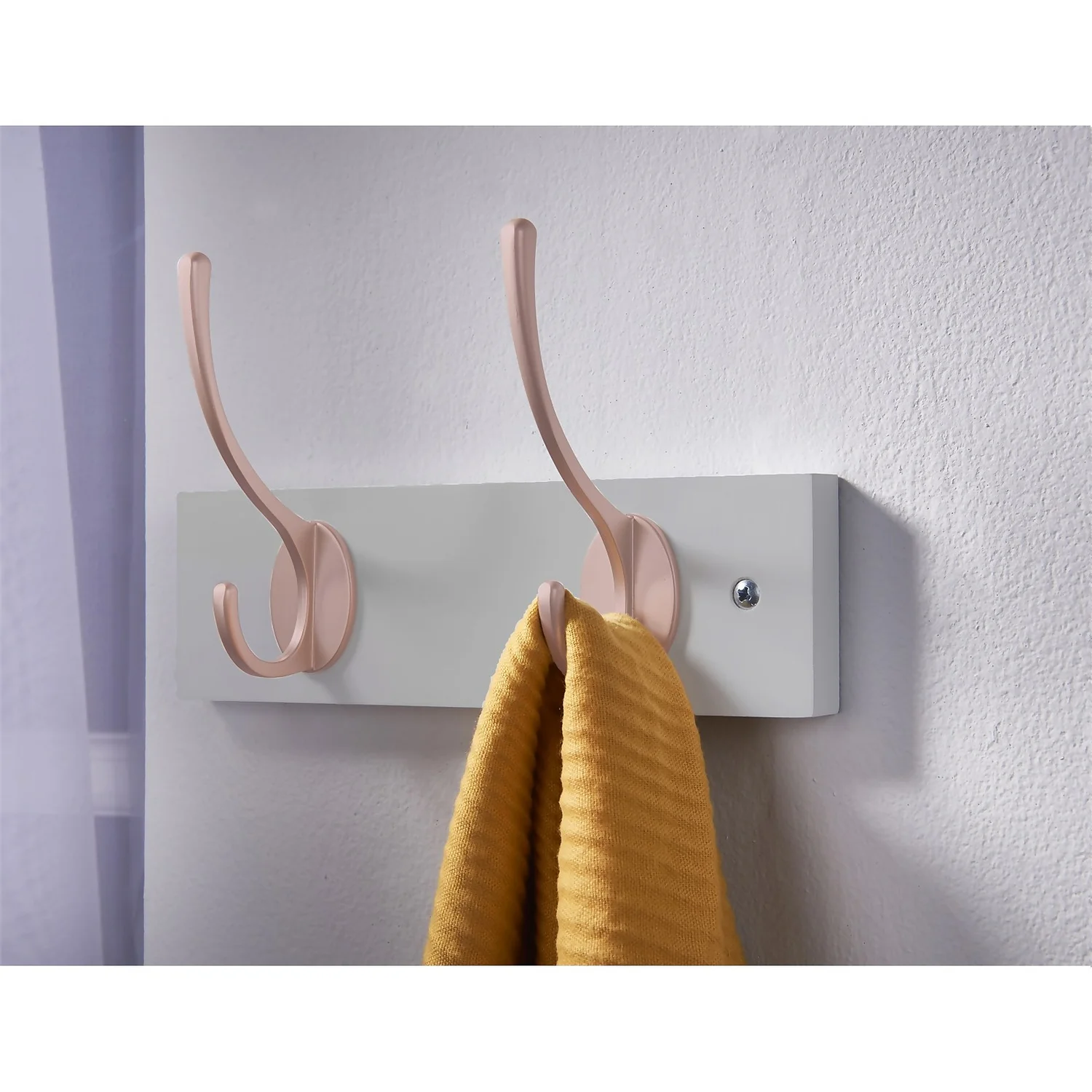 2 Victorian Rose Gold Hooks On Dove Bloc Board - Image 2