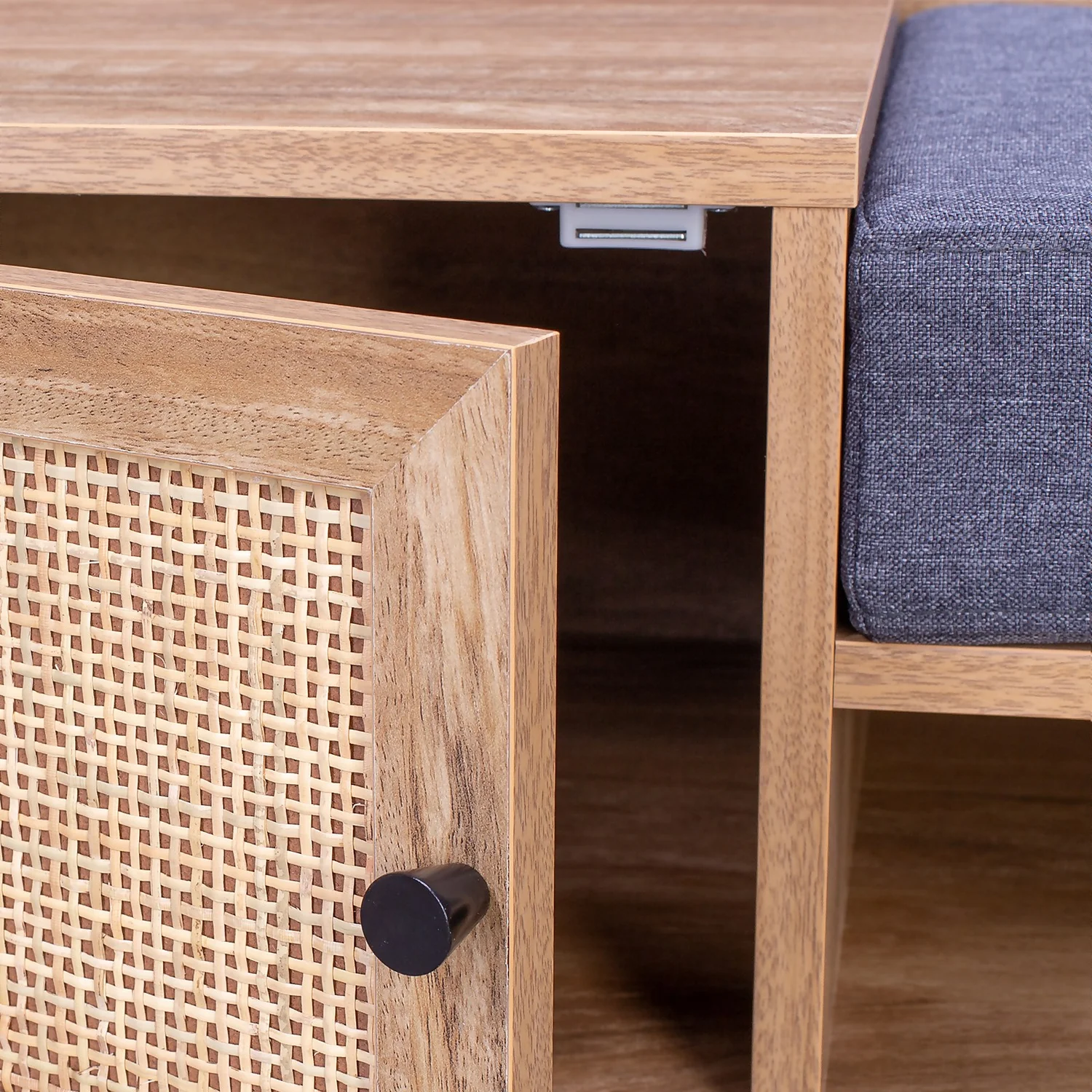 Kubu Rattan Hallway Bench - Image 5