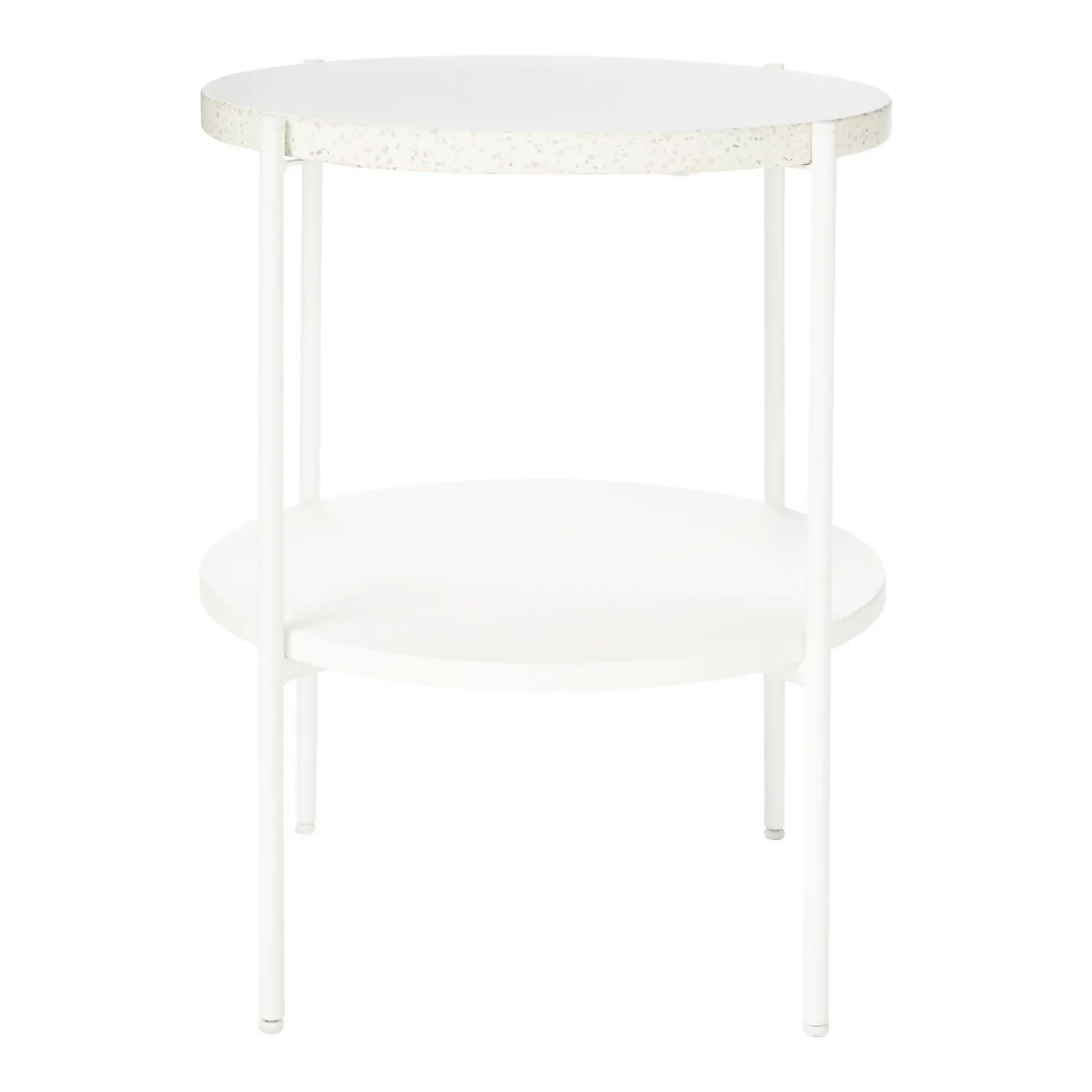 Solna Terrazo Side Table - White - Image 3