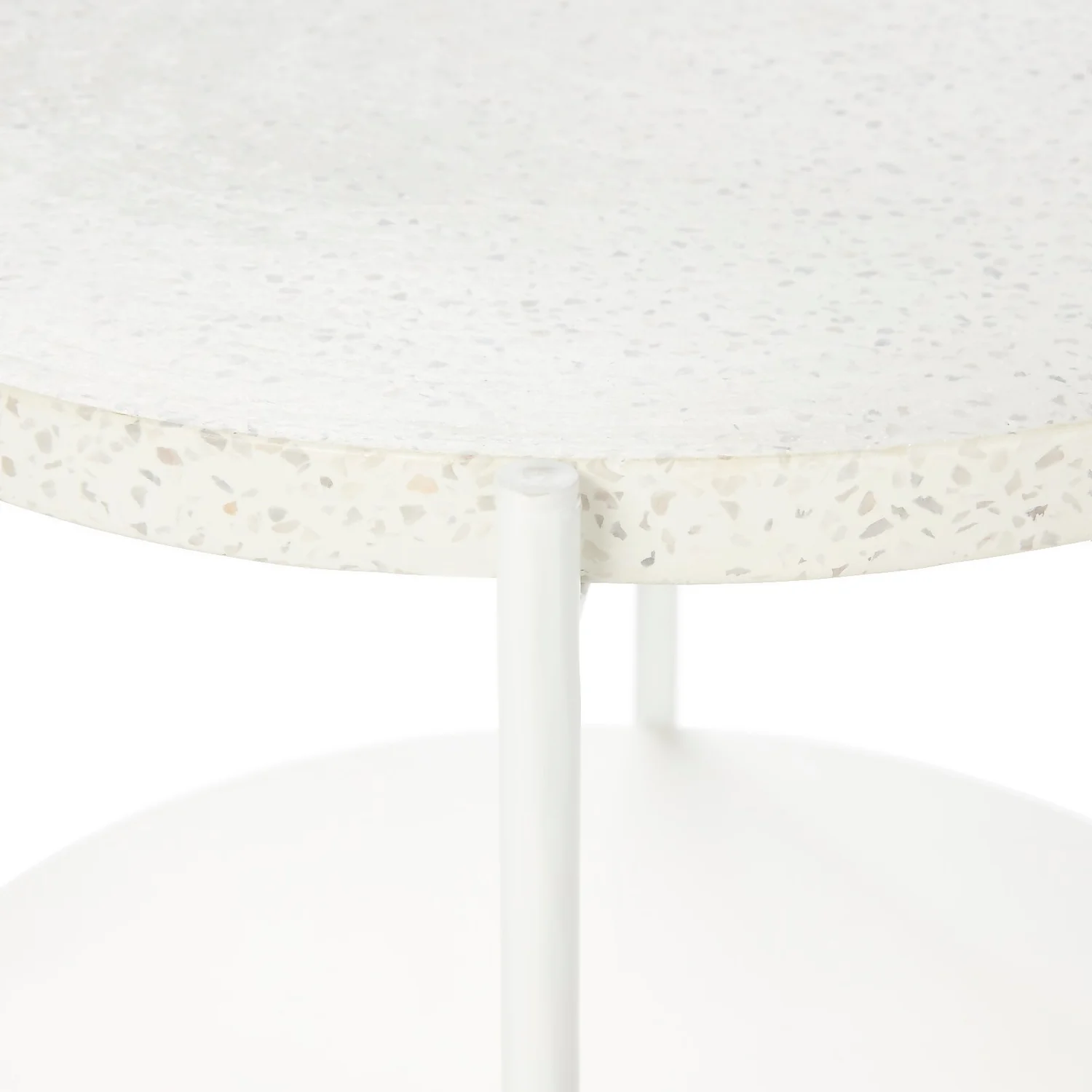 Solna Terrazo Side Table - White - Image 4