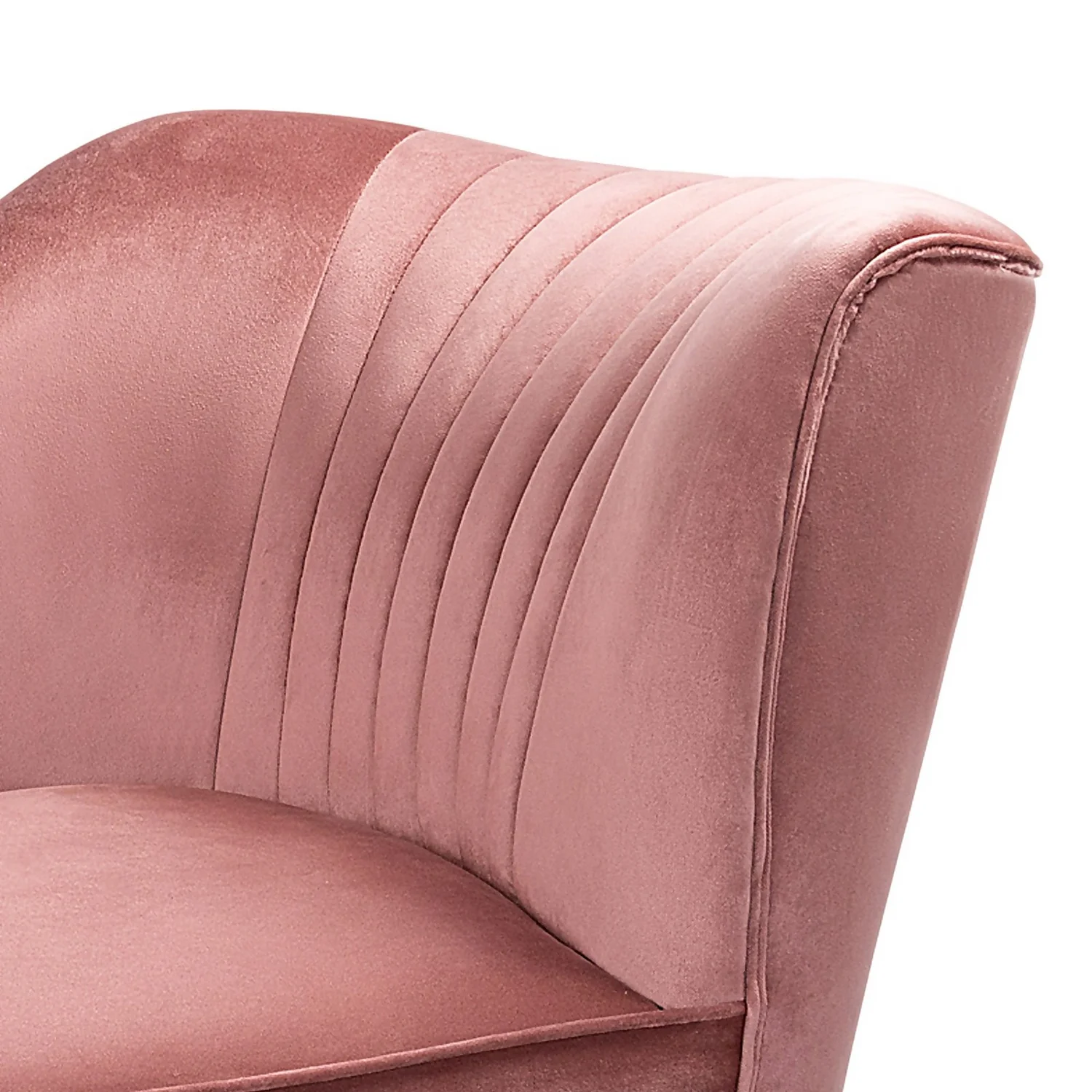 Lara Luxury Velvet Chaise Longue - Rose - Image 4