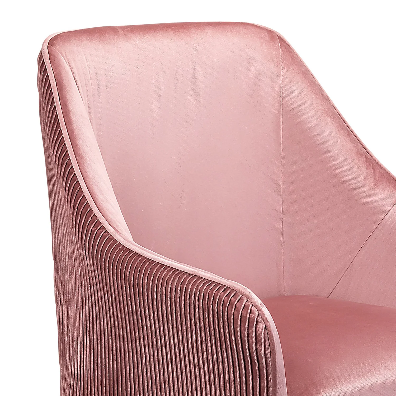 Pia Pleat Swivel Chair - Rose - Image 5