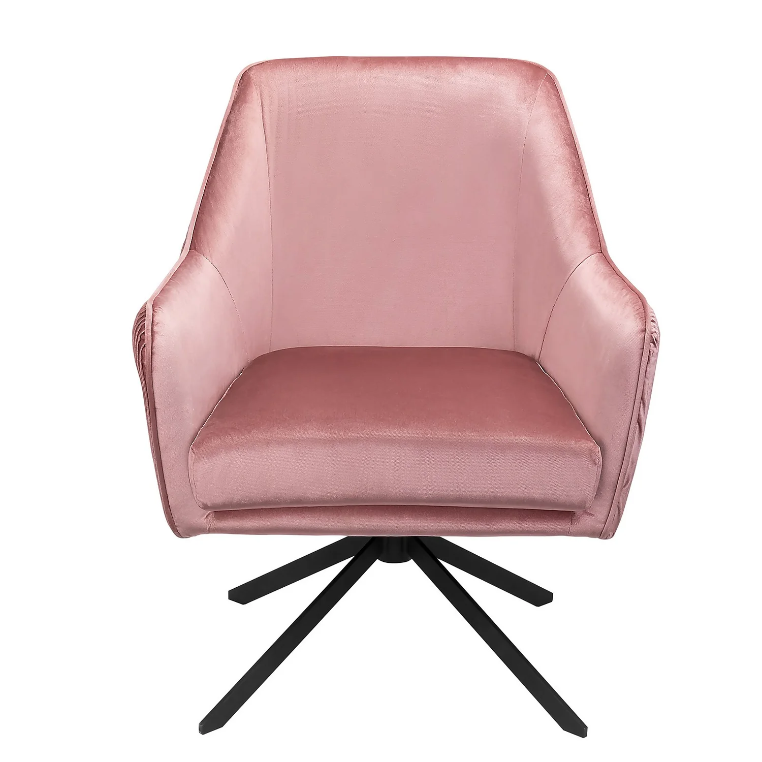 Pia Pleat Swivel Chair - Rose - Image 3