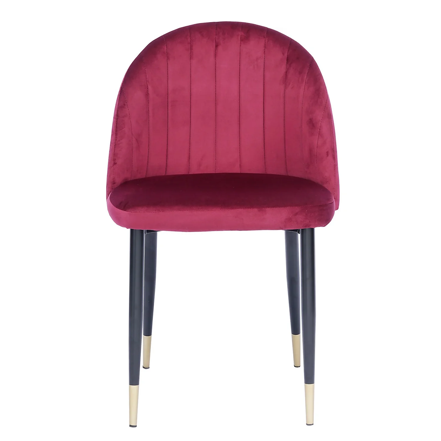 Illona Velvet Dining Chairs - Set Of 2 - Berry - Image 4