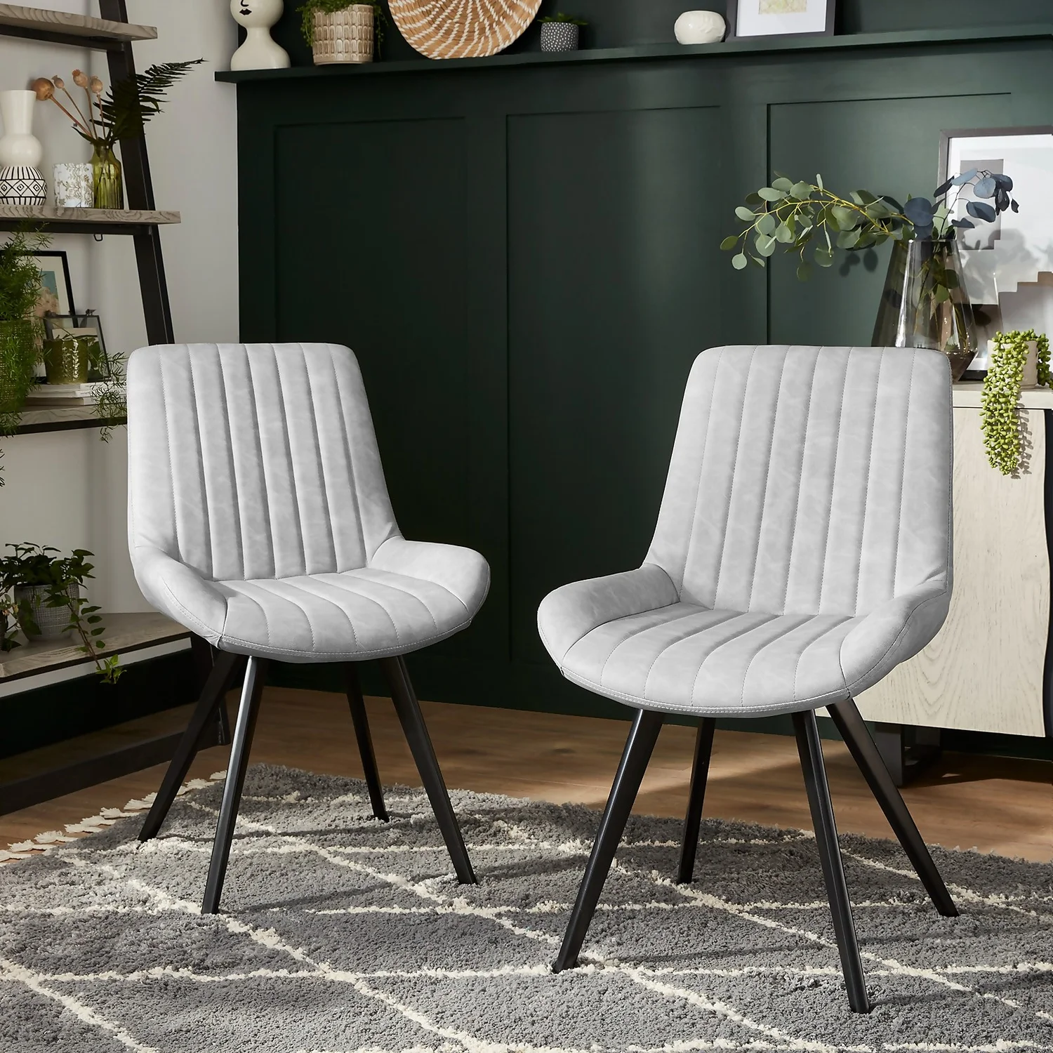 Dalston Dining Chair - Set Of 2 - Silver - Image 3