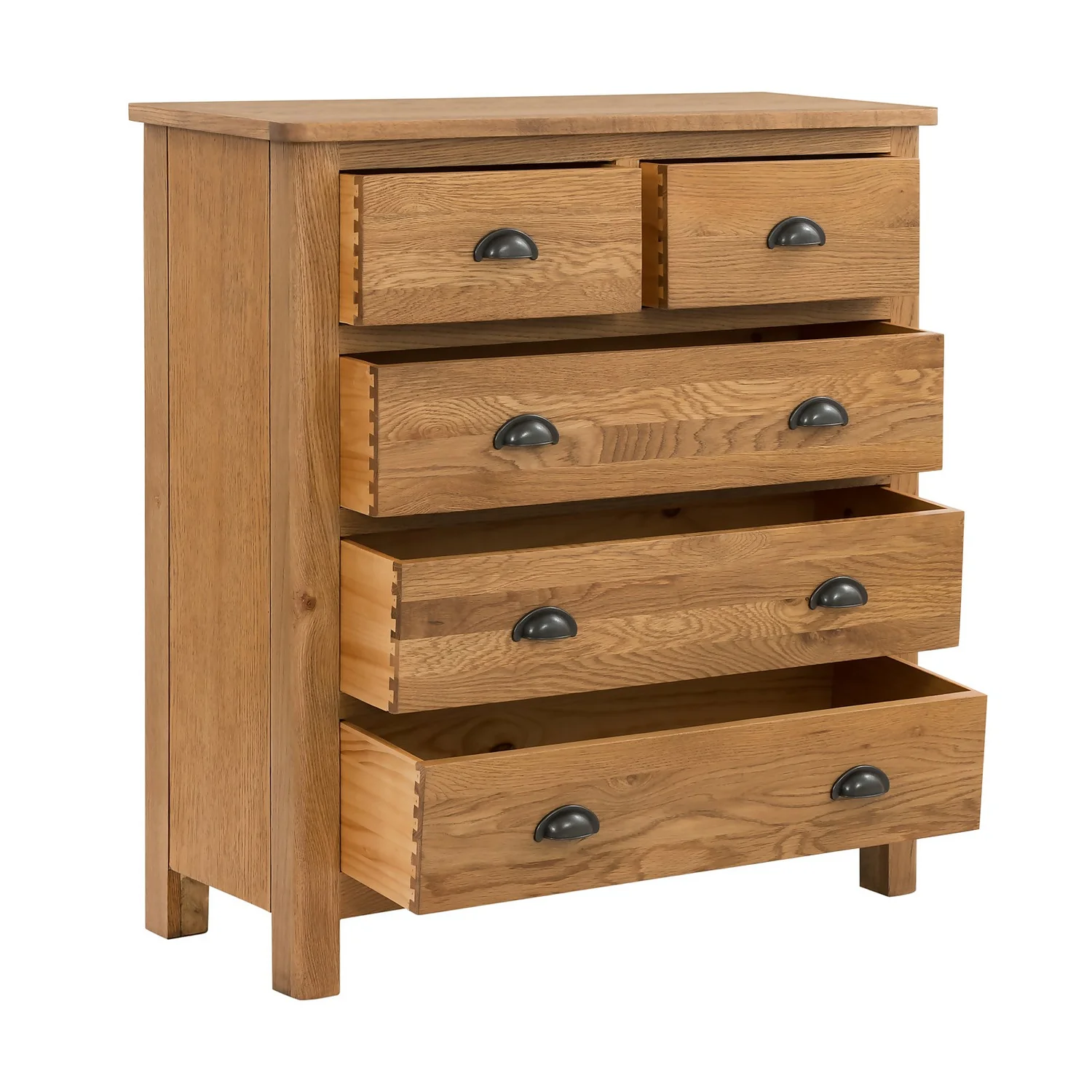 Norbury 5 Drawer Chest - Oak - Image 3