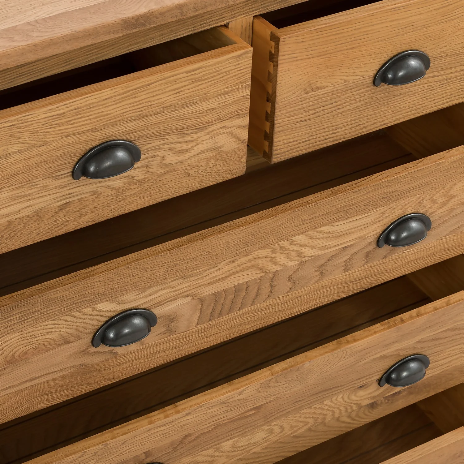 Norbury 5 Drawer Chest - Oak - Image 6