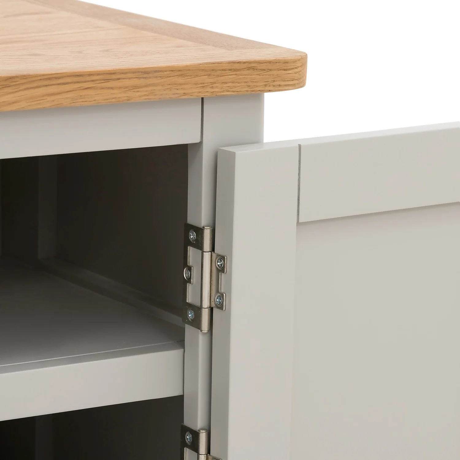 Norbury Wide TV Stand - Grey - Image 7