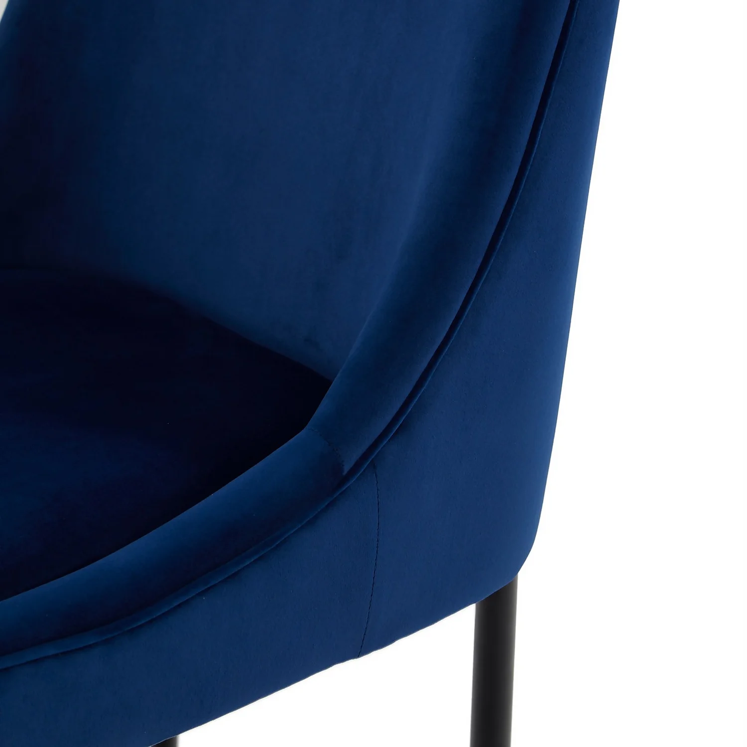 Ava Velvet Dining Chair - Set Of 2 - Navy - Image 7
