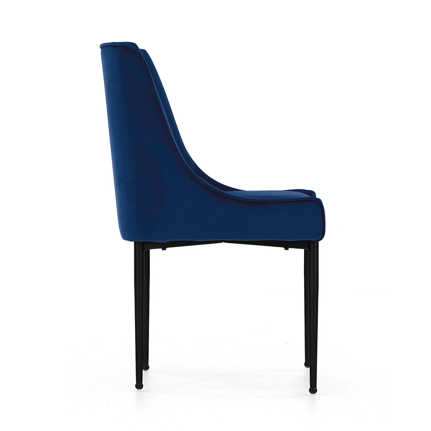 Ava Velvet Dining Chair - Set Of 2 - Navy - Image 5