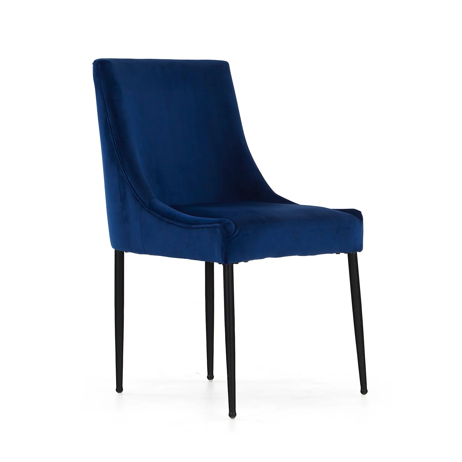 Ava Velvet Dining Chair - Set Of 2 - Navy - Image 3
