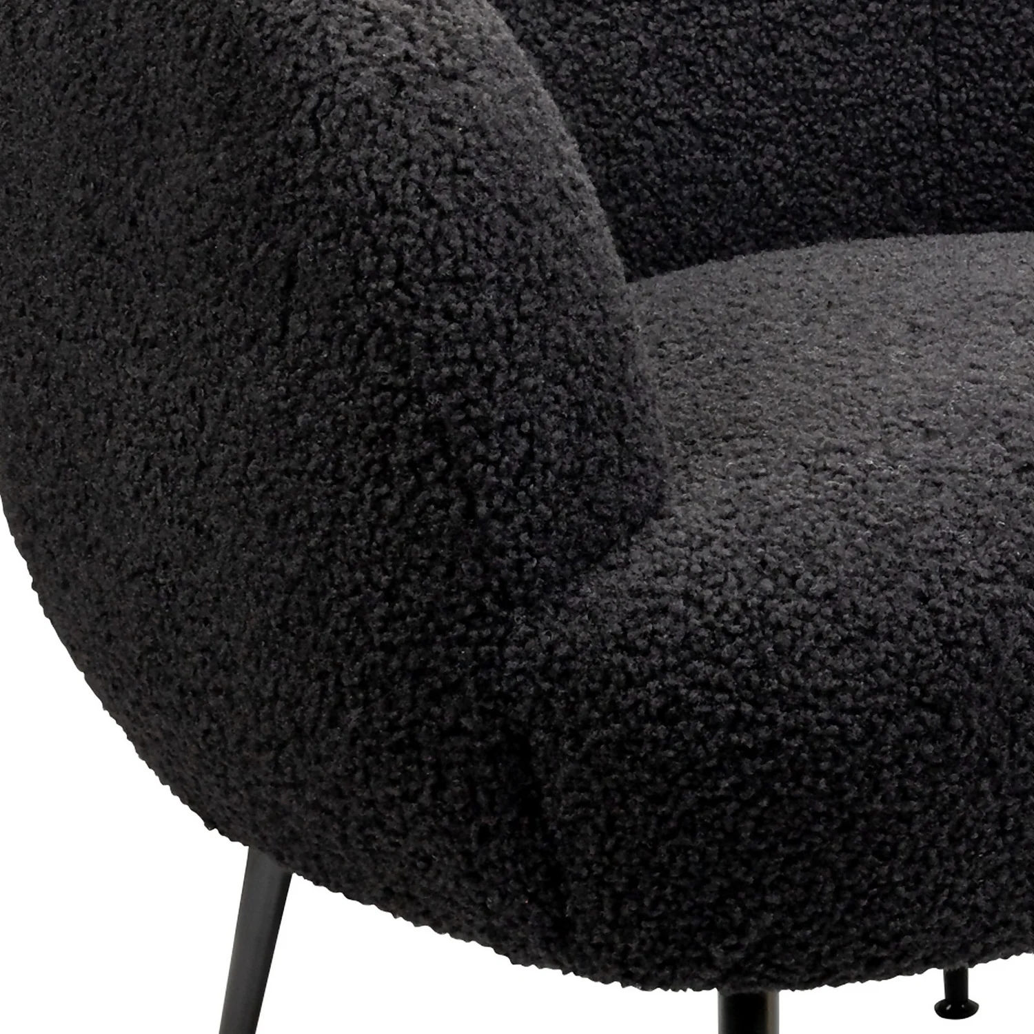 Tori Boucle Tub Chair - Black - Image 6
