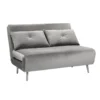 Freya Velvet Folding Sofa Bed - Grey