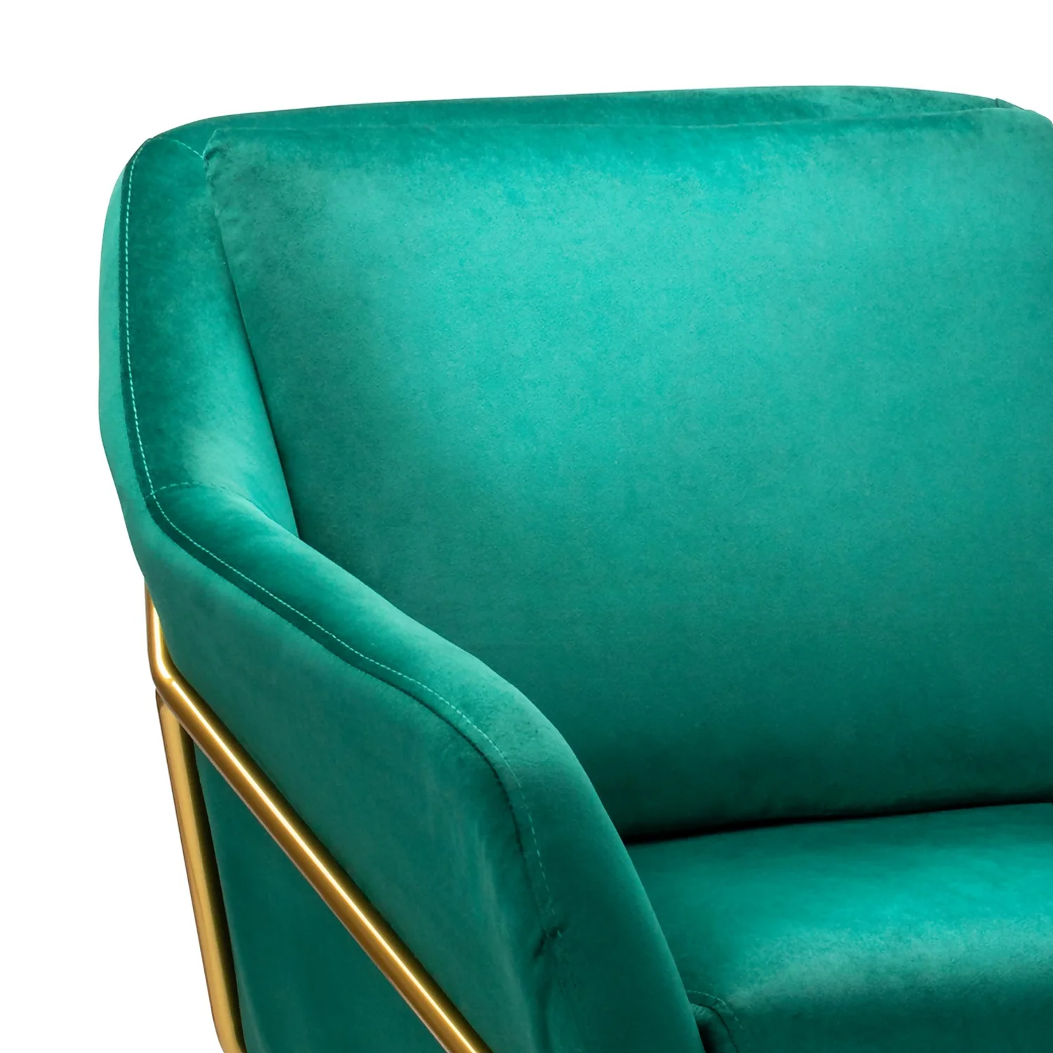 Evelyn Metal Frame Chair - Emerald - Image 6