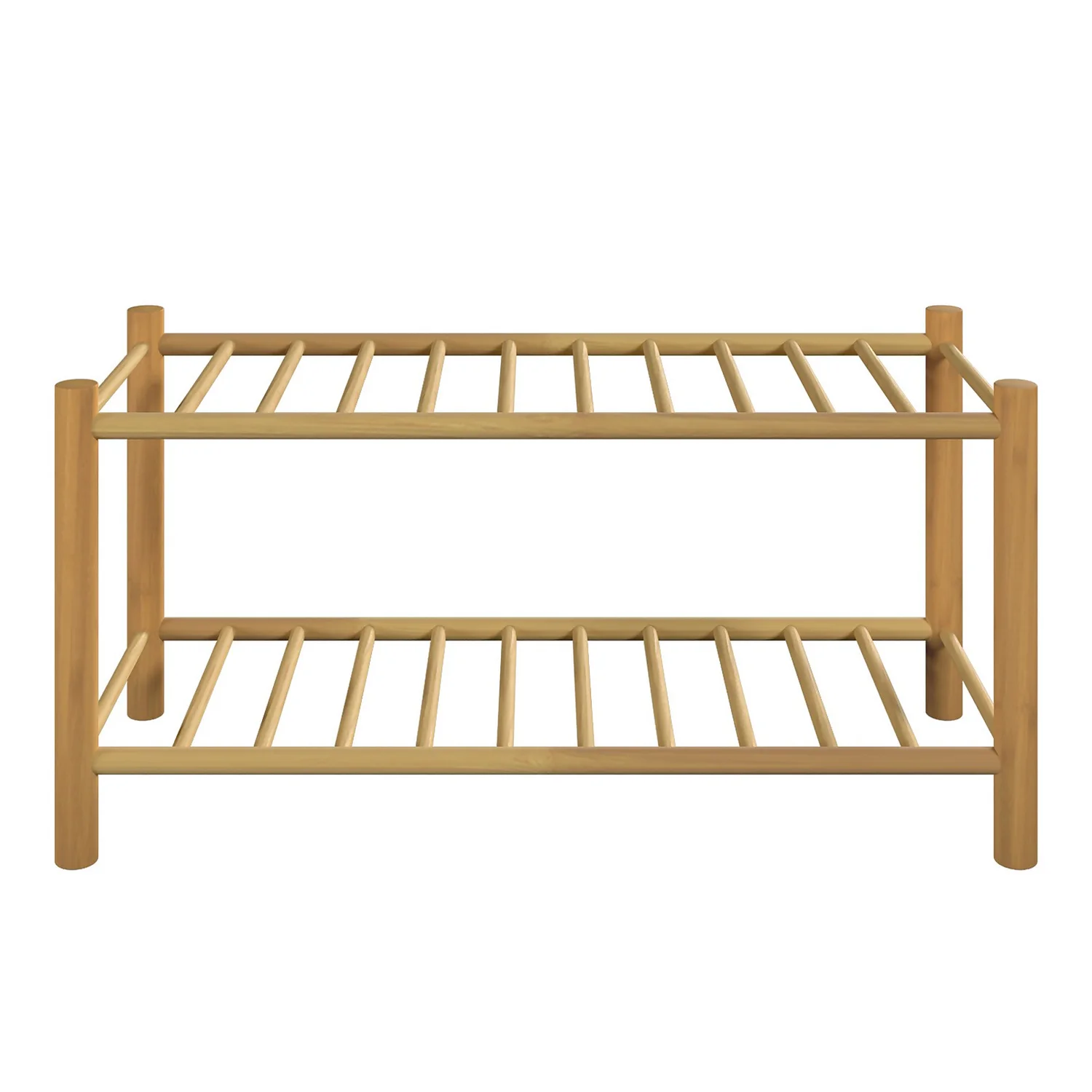 Living Elements 2 Tier Bamboo Shoe Rack - Image 3