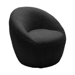 Bernie Boucle Chunky Tub Chair - Black