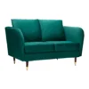 Cosmo Velvet 2 Seater Sofa In A Box - Emerald