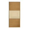 Linear Sliding Wardrobe Door 3 Panel Windsor Oak And Cream Glass With Oak Frame (W)610mm