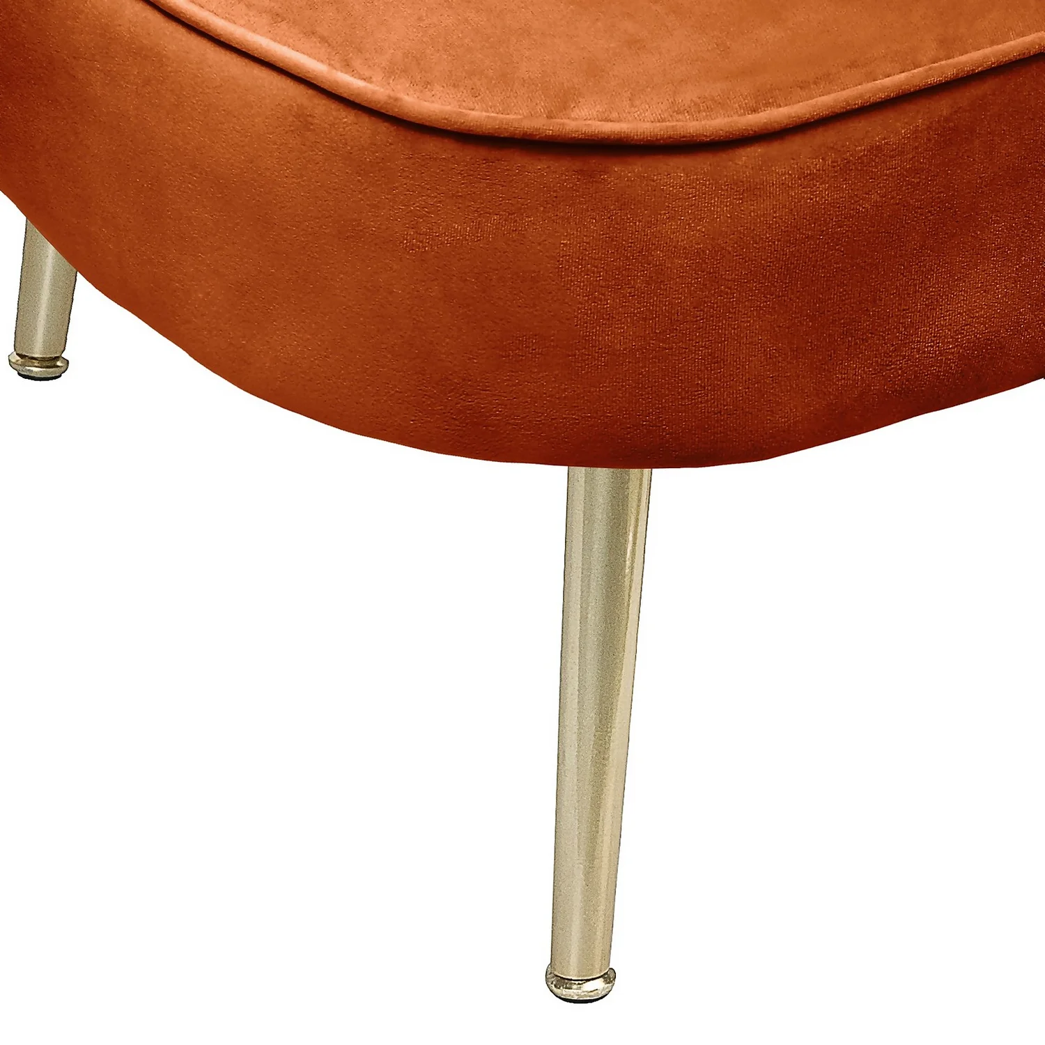 Gigi Velvet Chaise Longue - Tangerine - Image 7