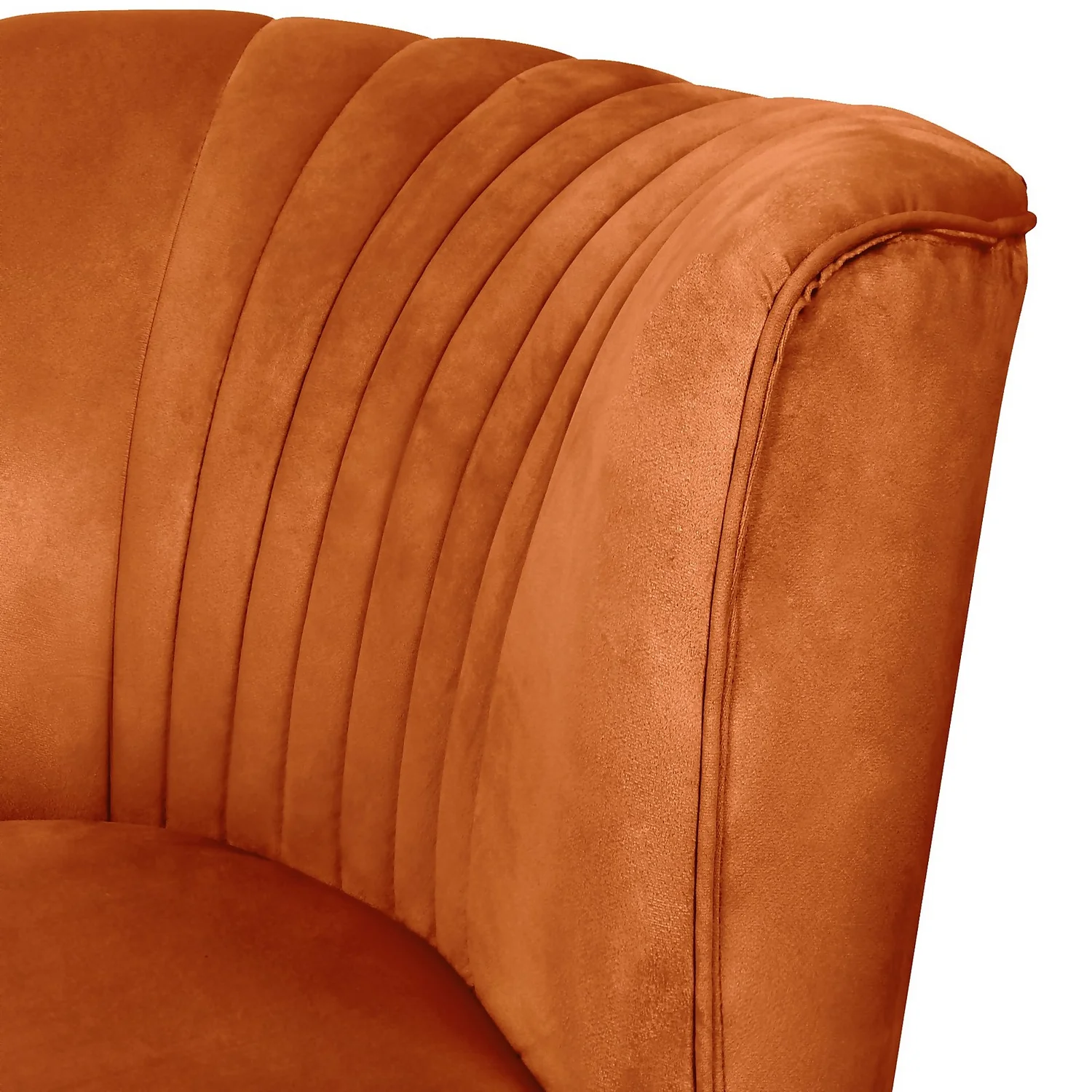 Gigi Velvet Chaise Longue - Tangerine - Image 5