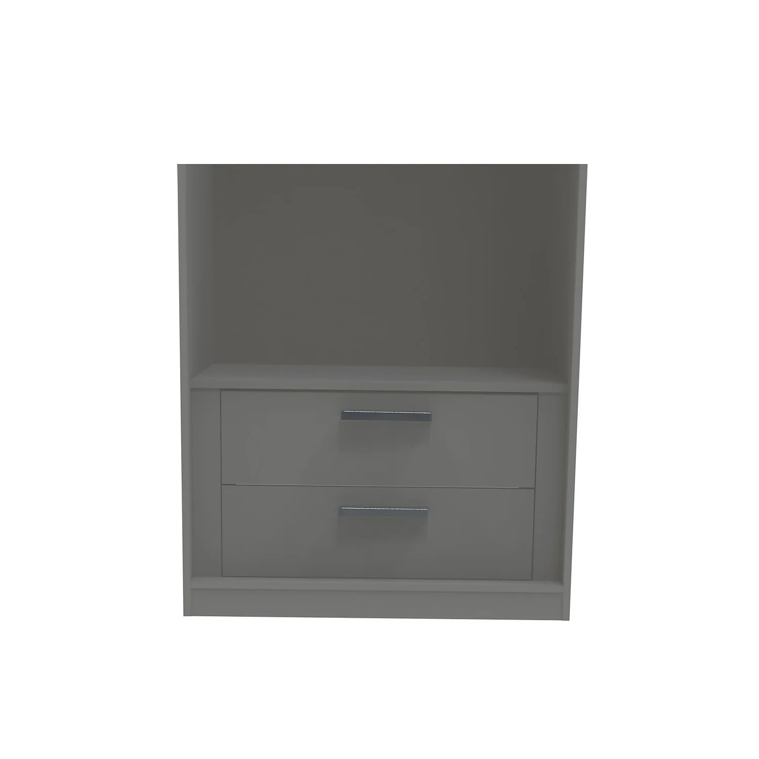House Beautiful Internal Built-In Two Drawer Unit For Double Wardrobe - Grey