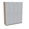 House Beautiful Realm Quad Wardrobe, Oak Effect Carcass - White Shaker Doors (W) 1800mm X (H) 2196mm