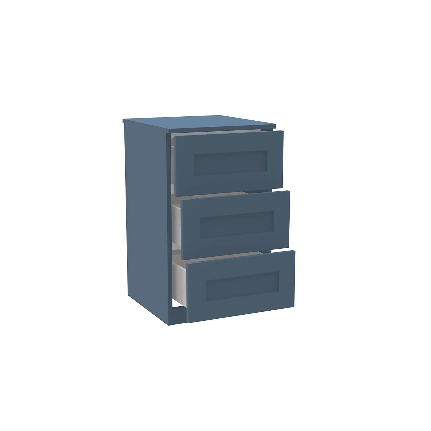 House Beautiful Realm Narrow Chest Of Drawers - Navy Blue Shaker (W) 450mm X (H) 756mm - Image 2