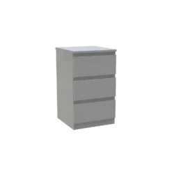 House Beautiful Escape Narrow Chest Of Drawers - Gloss Grey Handleless (W) 450mm X (H) 756mm