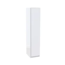 House Beautiful Escape Single Wardrobe, White Carcass - Gloss White Handleless Door (W) 450mm X (H) 2196mm